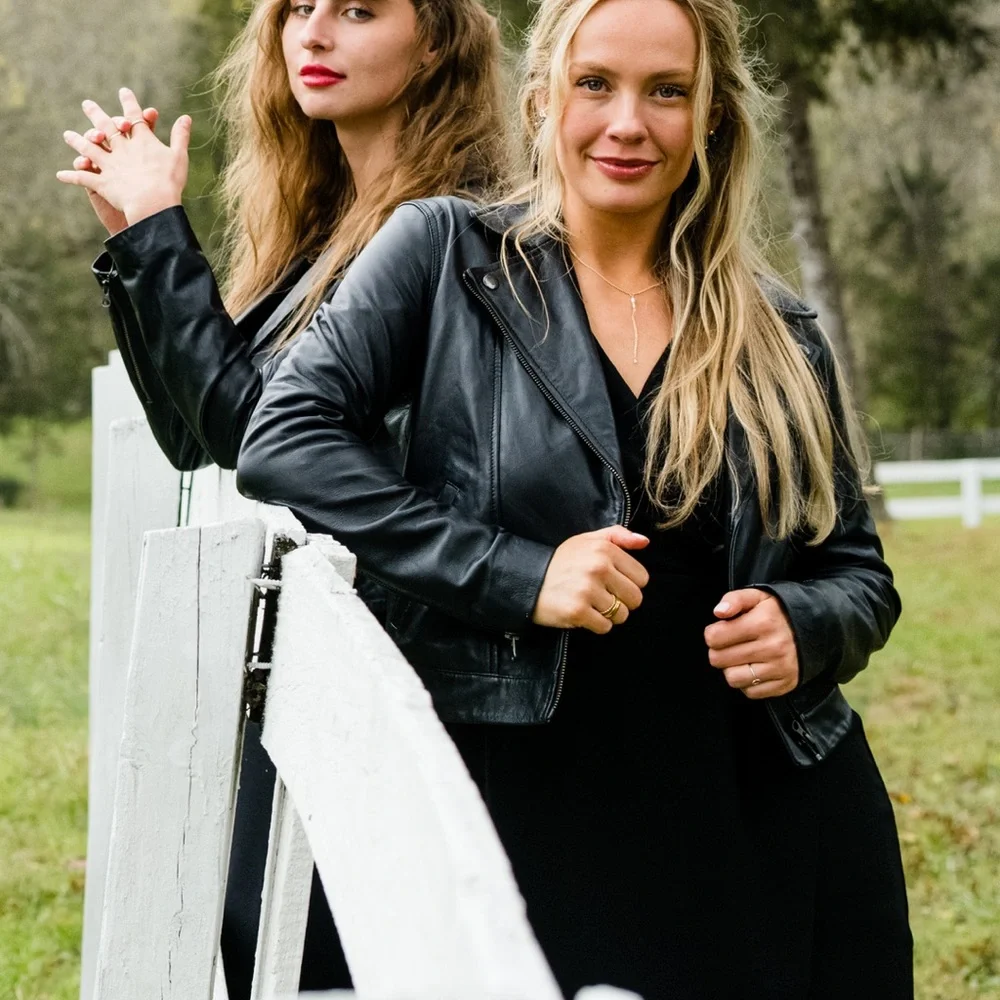 Able Maha Black Leather Moto Jacket, 3X-Worn once - Picture 2 of 5